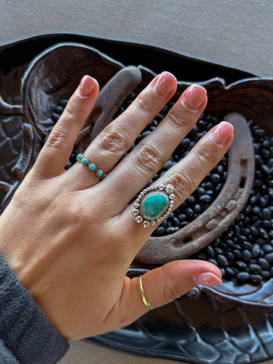 Lead On Adjustable Turquoise Ring