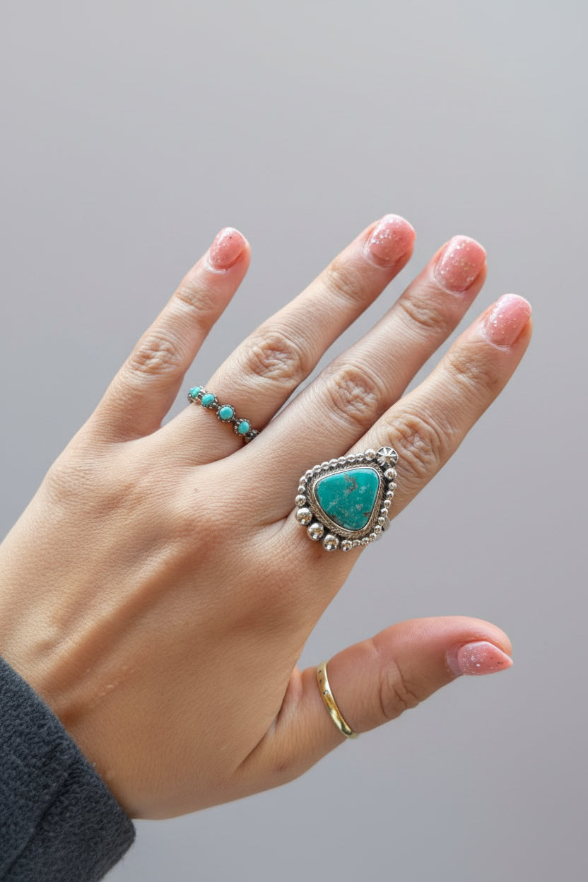 Lead On Adjustable Turquoise Ring