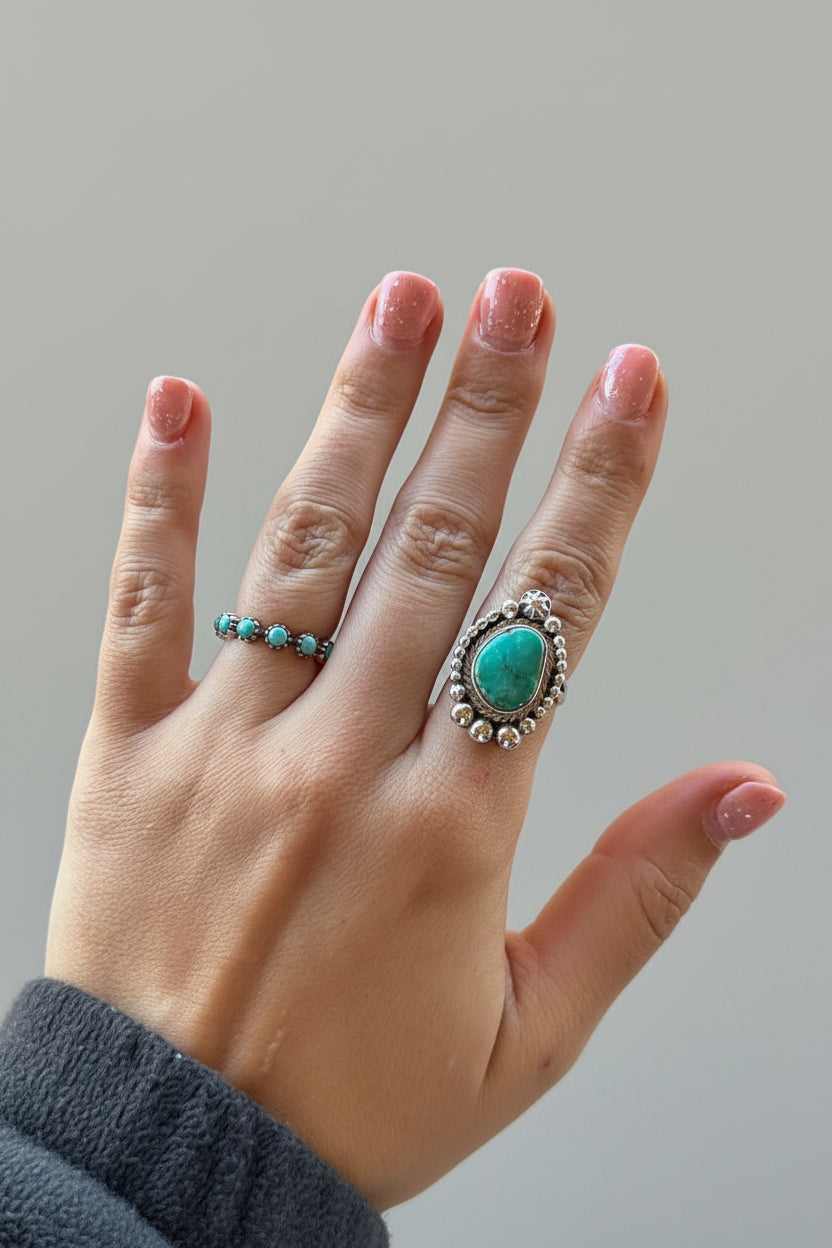 Lead On Adjustable Turquoise Ring