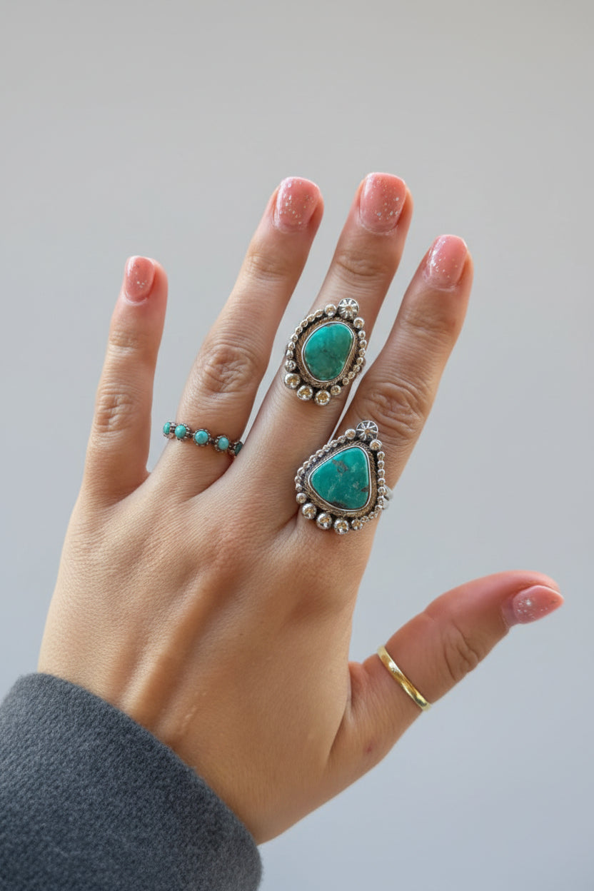 Lead On Adjustable Turquoise Ring