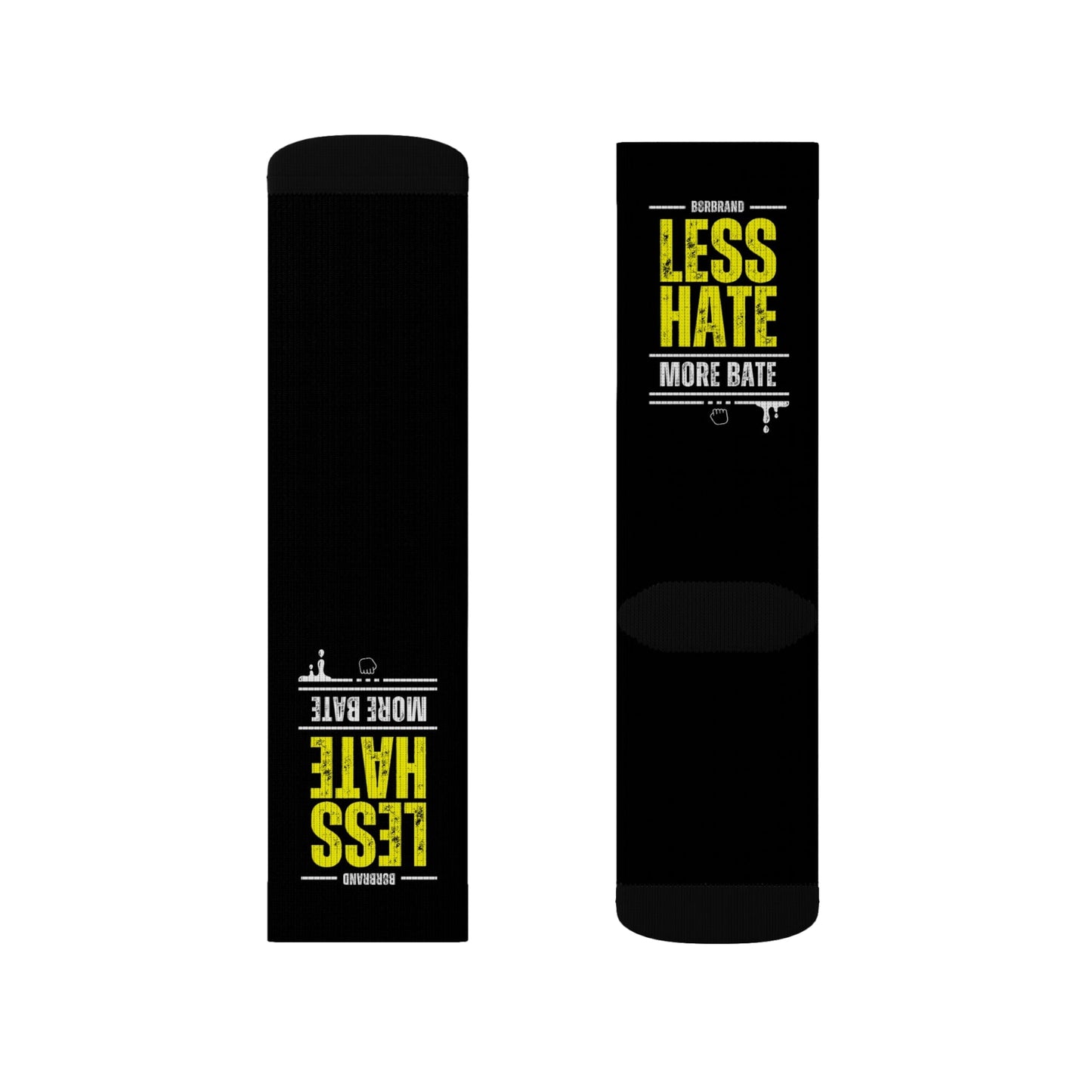 Less Hate, More Bate Socks - B8rBrand - LeatherDaddy Skin Co.
