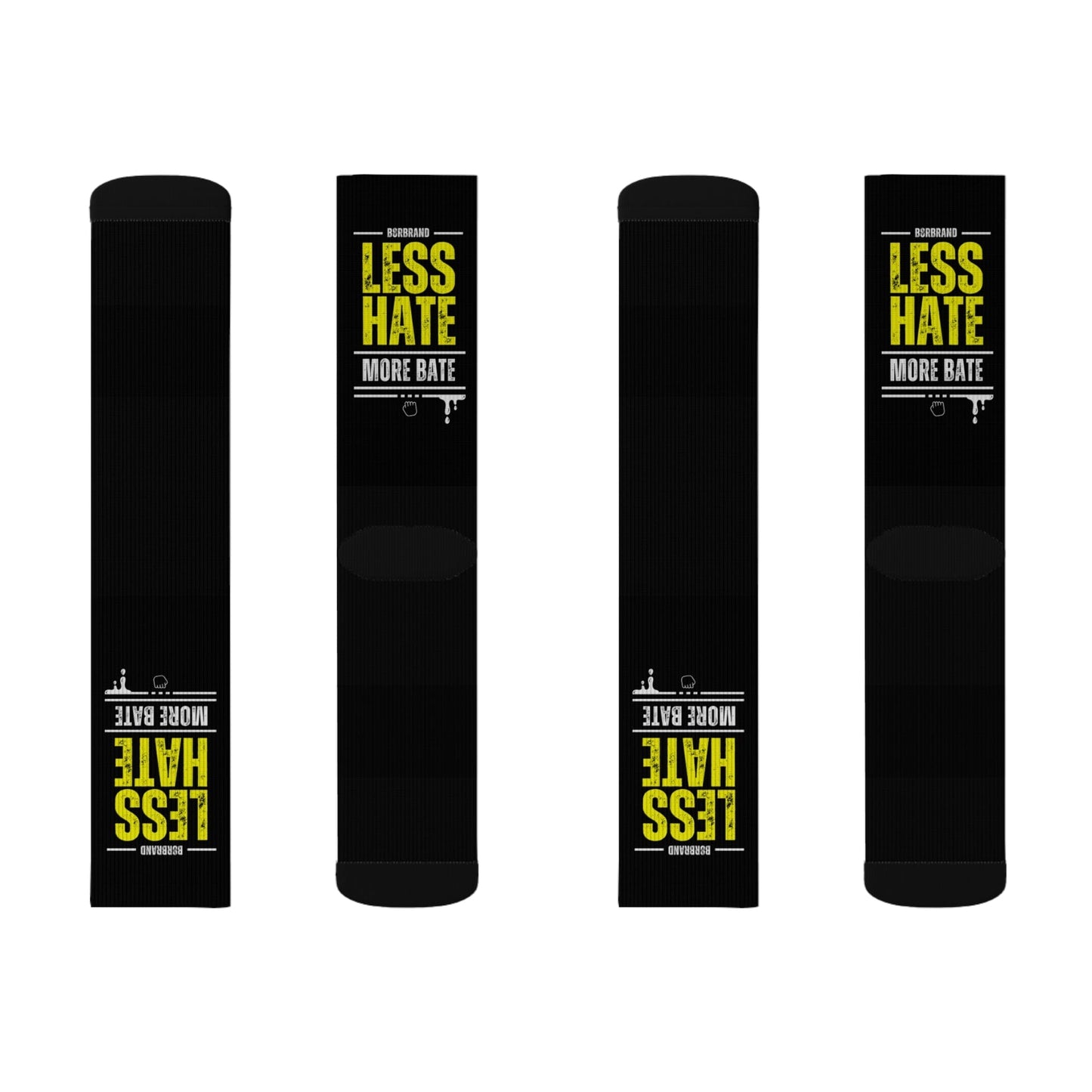 Less Hate, More Bate Socks - B8rBrand - LeatherDaddy Skin Co.