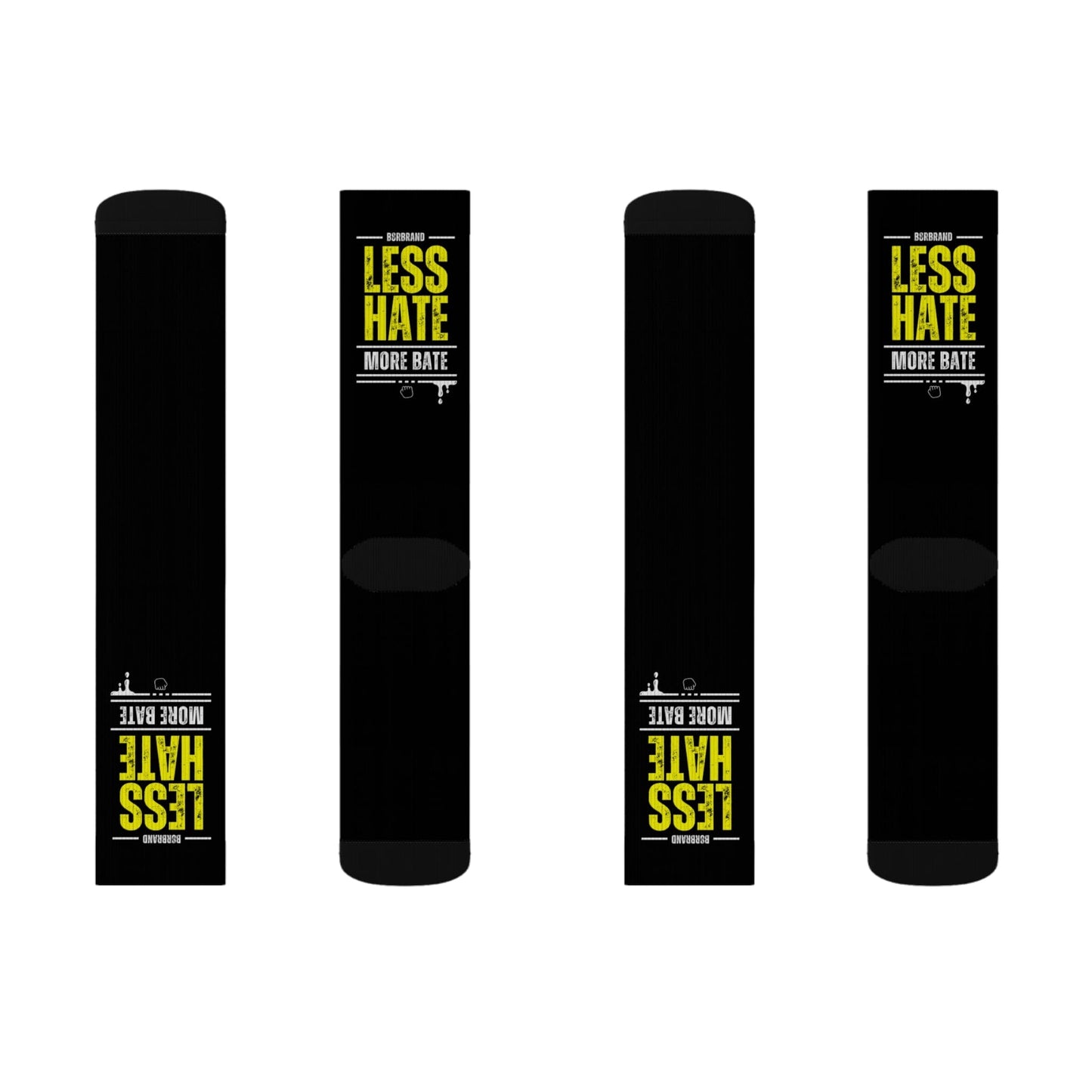 Less Hate, More Bate Socks - B8rBrand - LeatherDaddy Skin Co.