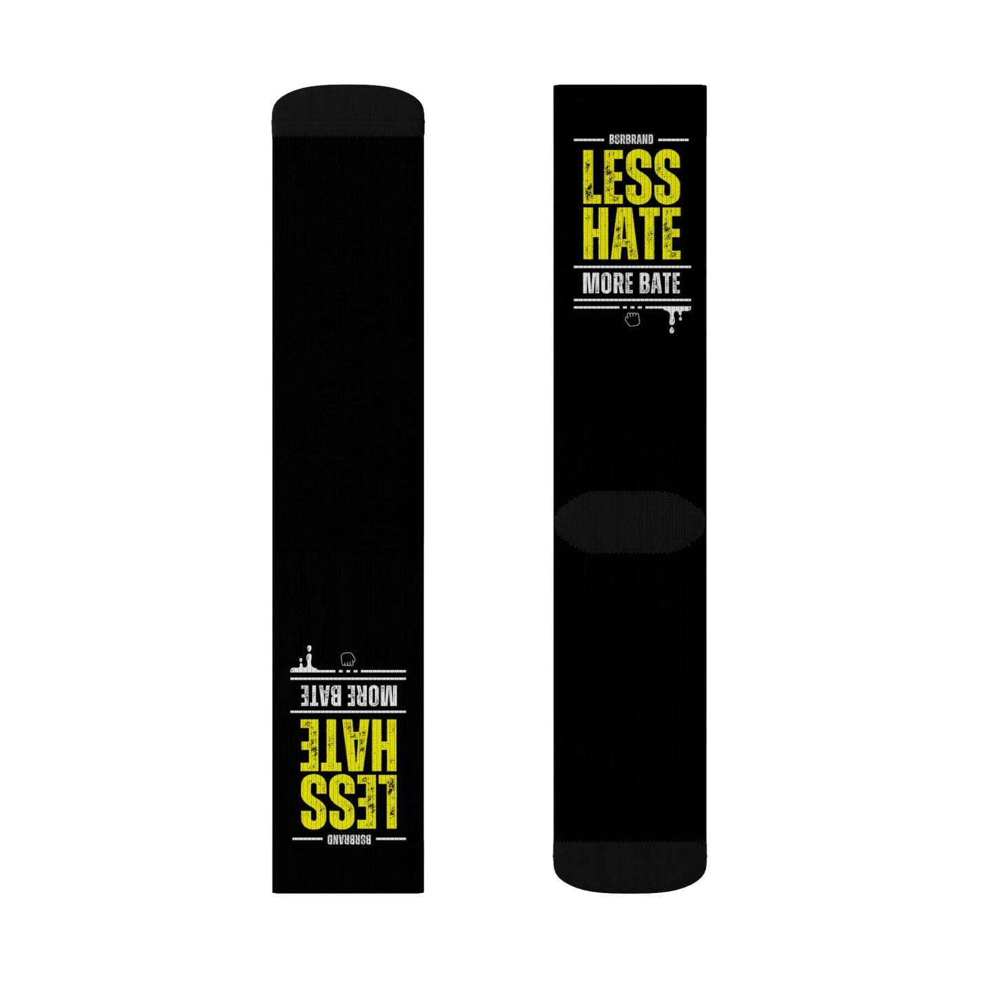 Less Hate, More Bate Socks - B8rBrand - LeatherDaddy Skin Co.