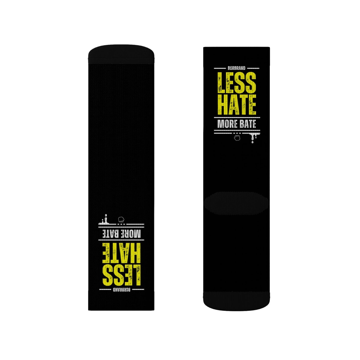 Less Hate, More Bate Socks - B8rBrand - LeatherDaddy Skin Co.