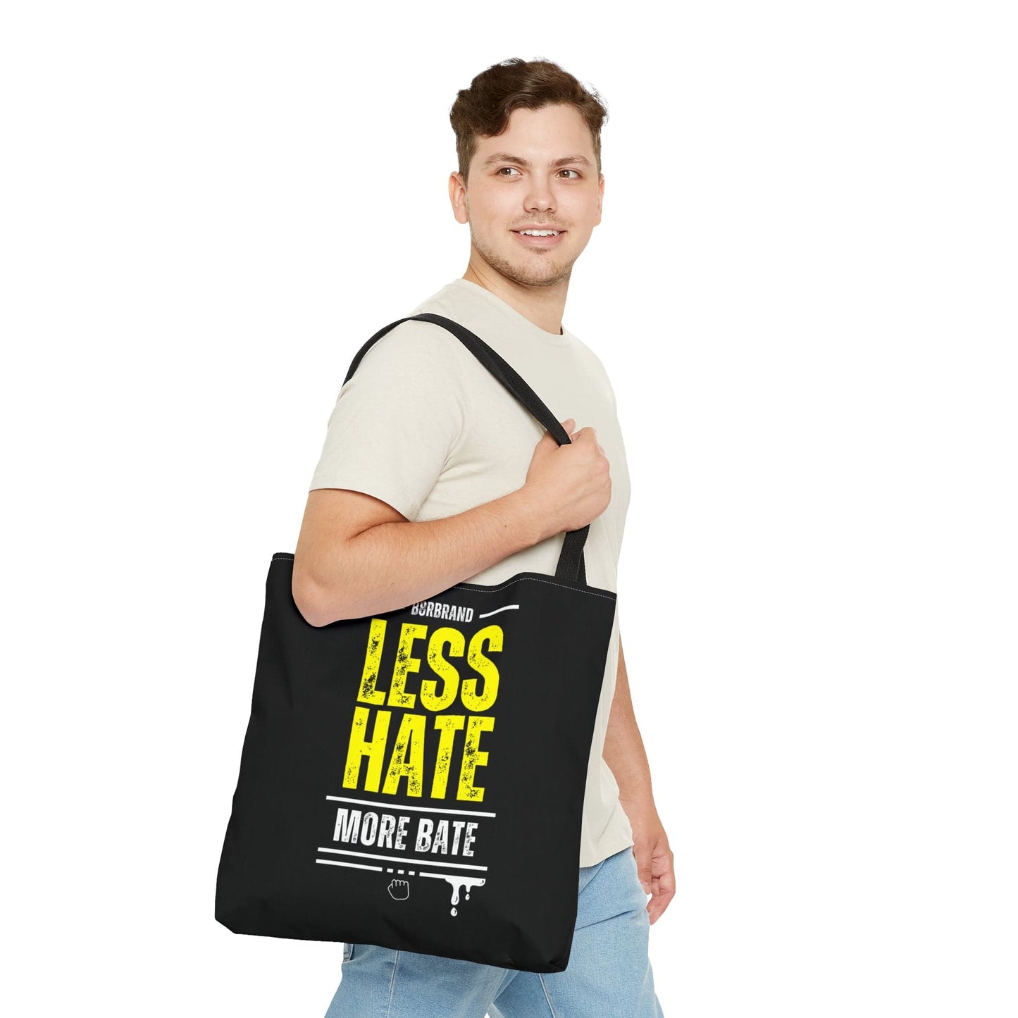 Less Hate, More Bate Tote Bag - B8rBrand - LeatherDaddy Skin Co.