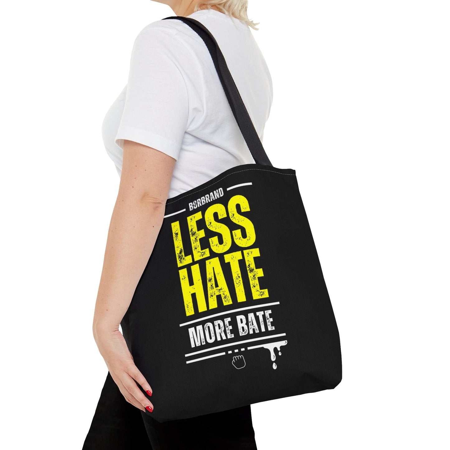 Less Hate, More Bate Tote Bag - B8rBrand - LeatherDaddy Skin Co.