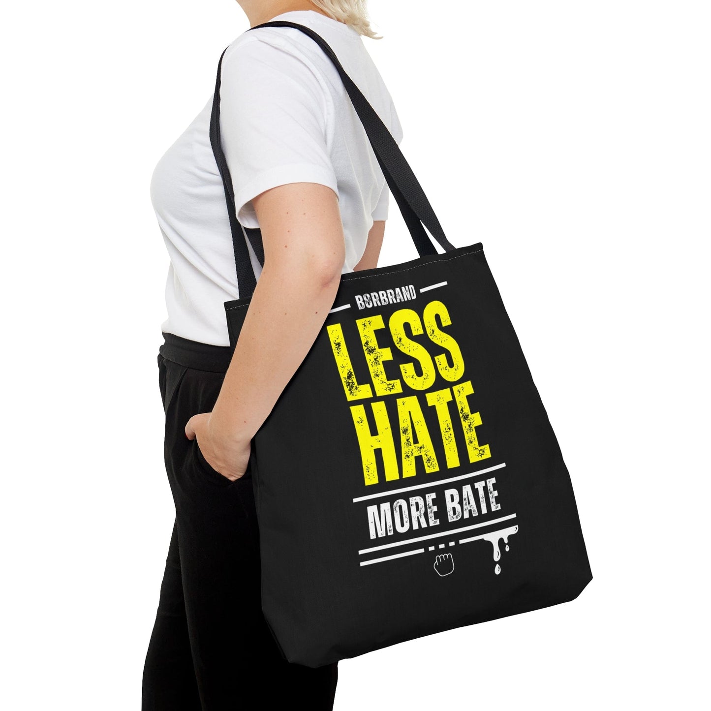 Less Hate, More Bate Tote Bag - B8rBrand - LeatherDaddy Skin Co.