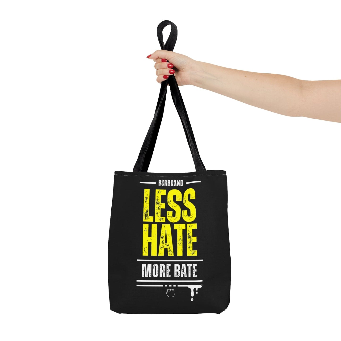 Less Hate, More Bate Tote Bag - B8rBrand - LeatherDaddy Skin Co.
