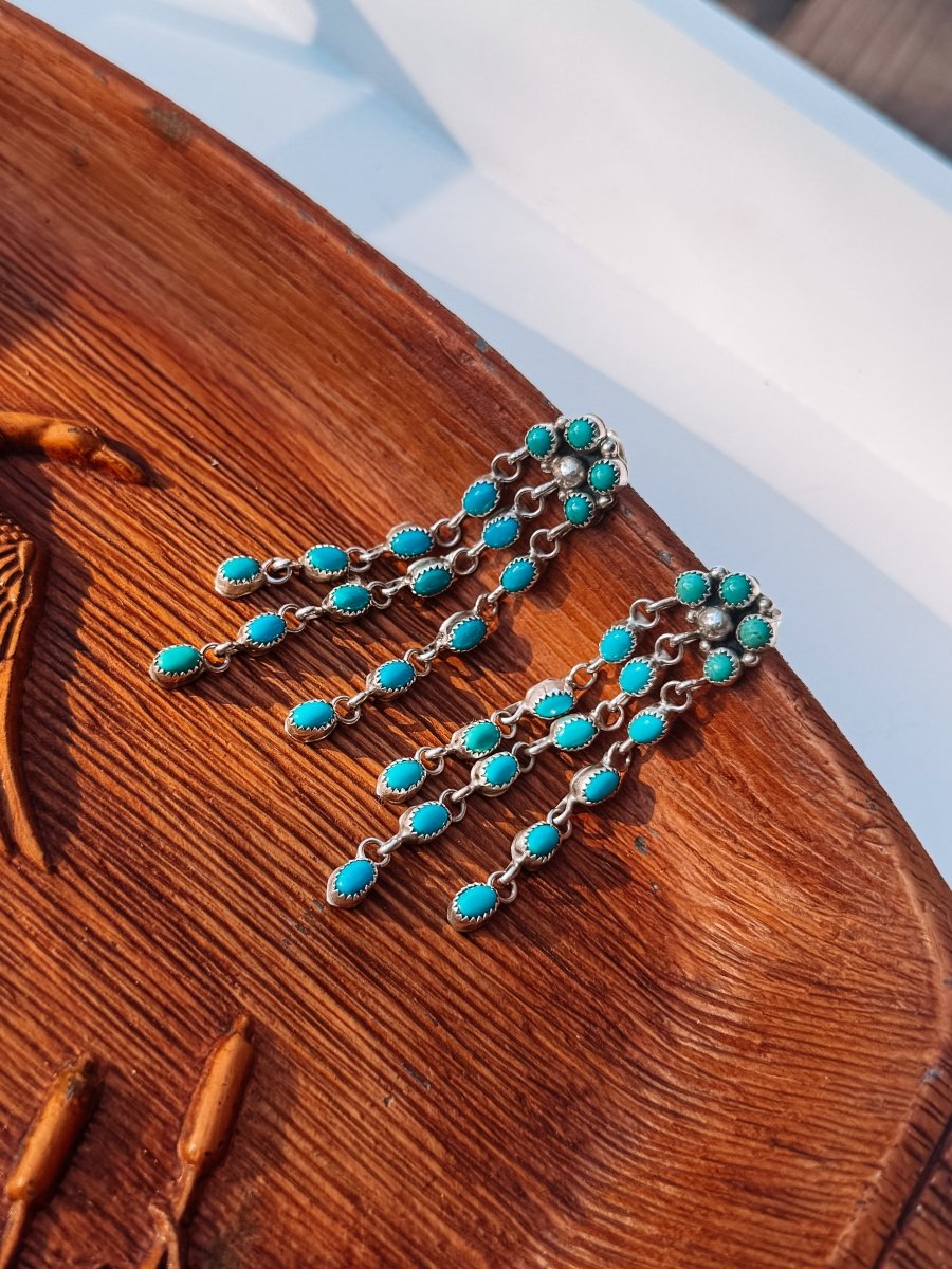 Lillian Waterfall Turquoise Earrings