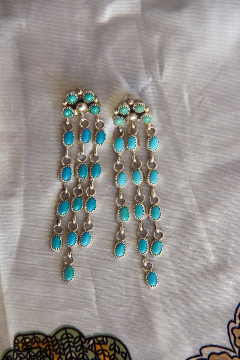 Lillian Waterfall Turquoise Earrings