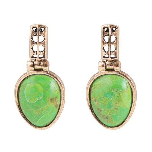 Lime Turquoise Post Earrings