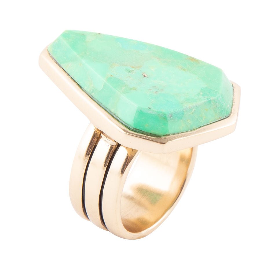 Lime Turquoise Statement Ring