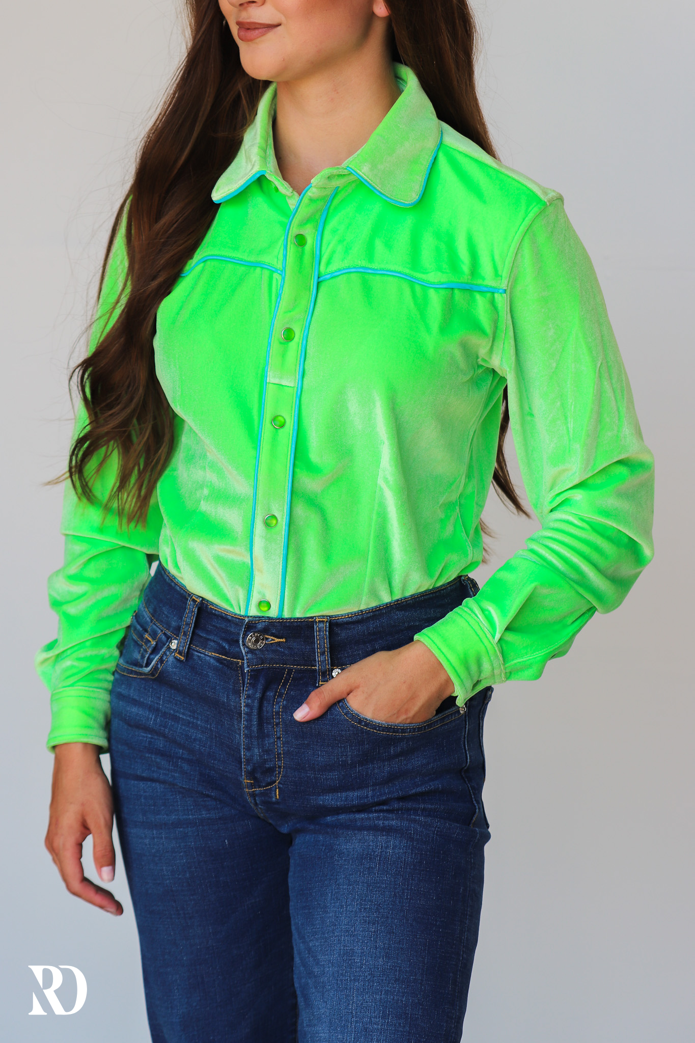 NEON DREAM VELVET PERFORMANCE RODEO SHIRT