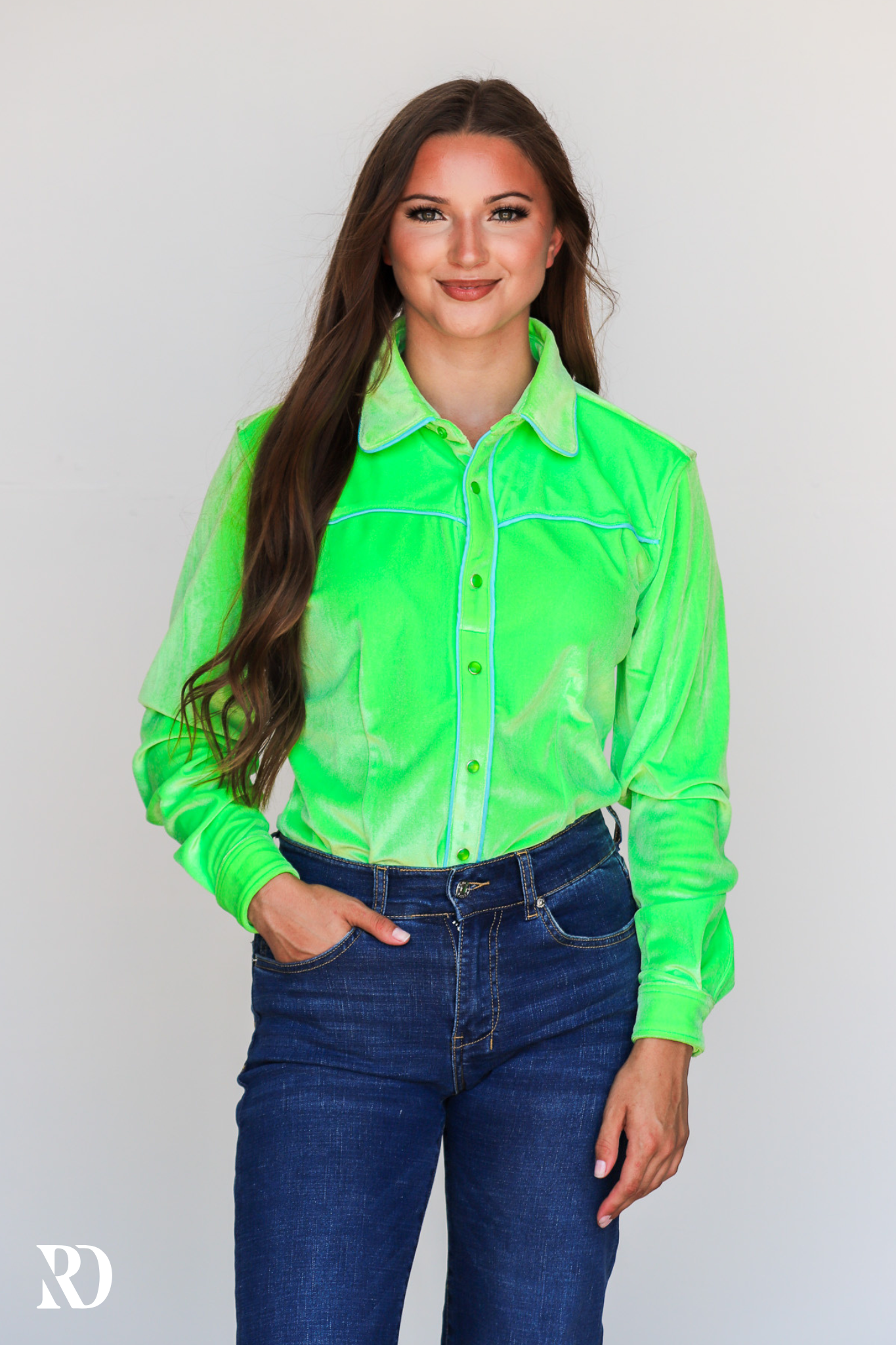 NEON DREAM VELVET PERFORMANCE RODEO SHIRT