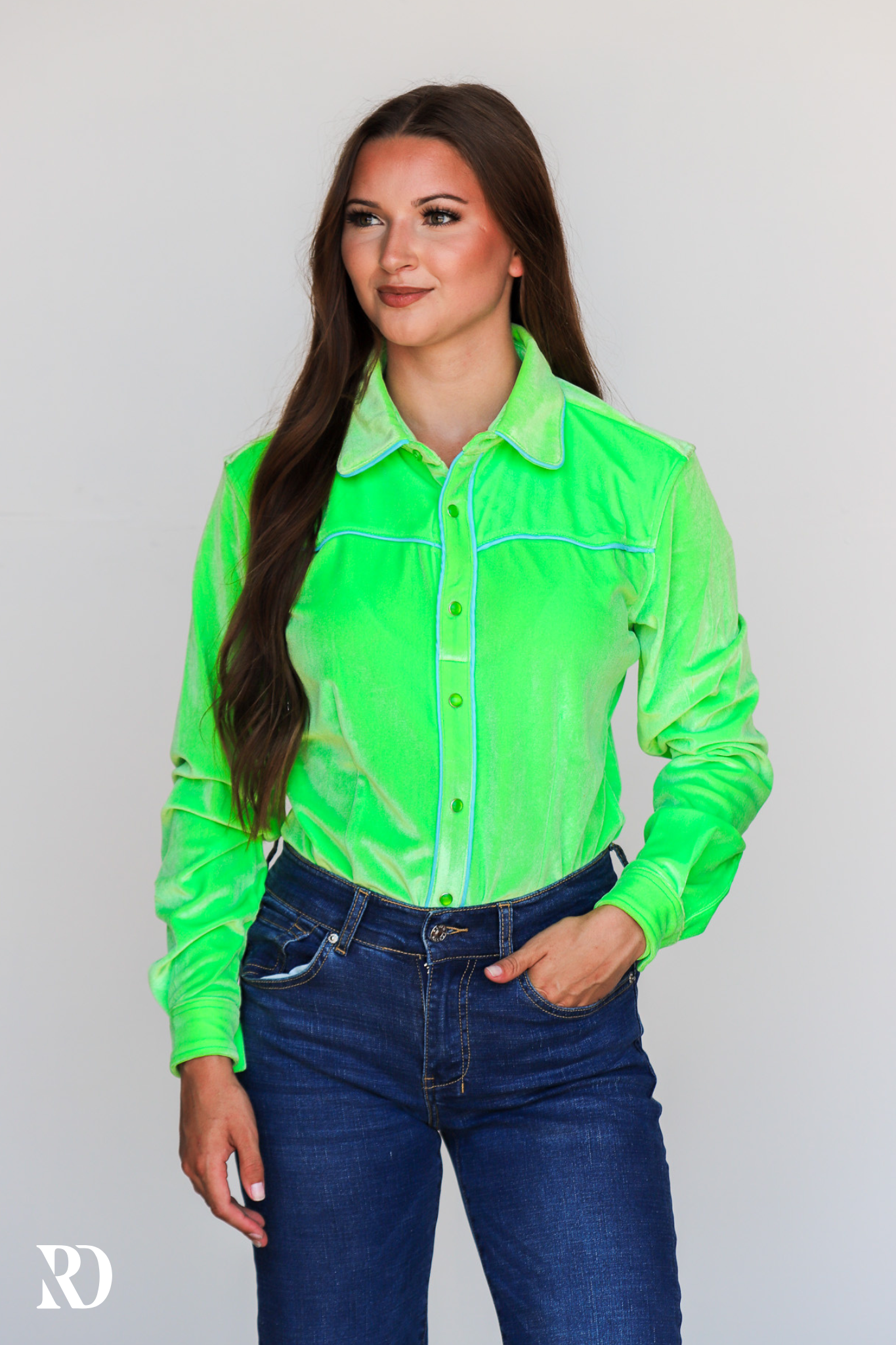 NEON DREAM VELVET PERFORMANCE RODEO SHIRT