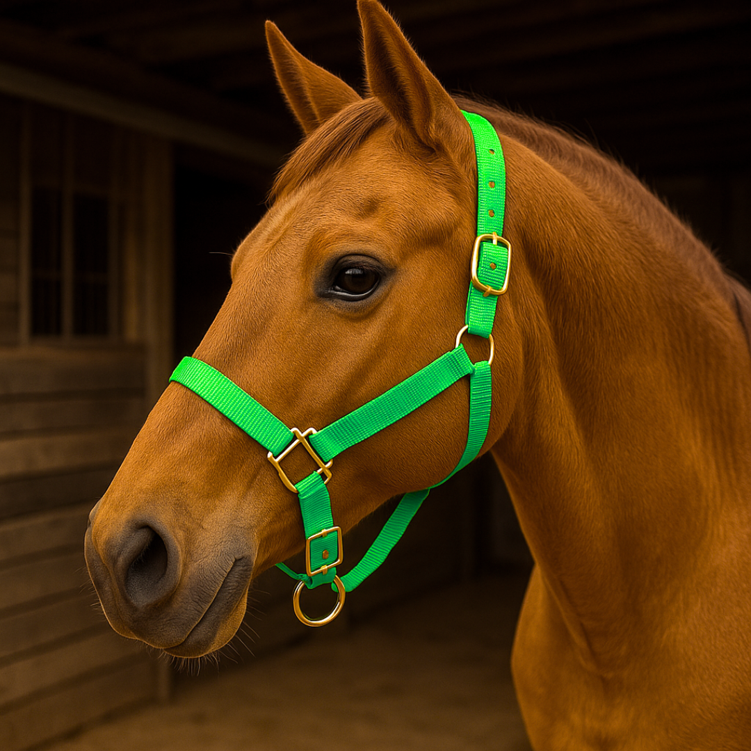 Lime Nylon Horse Halter NHNGN