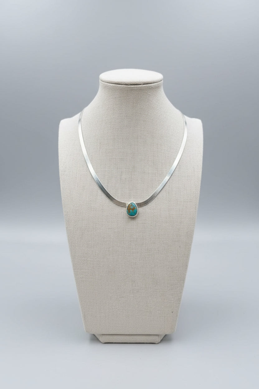 Linden Herringbone Stone Necklace