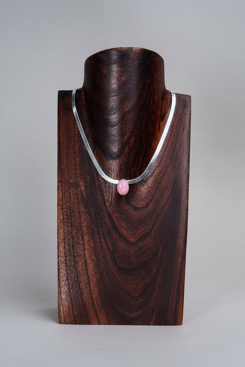 Linden Herringbone Stone Necklace