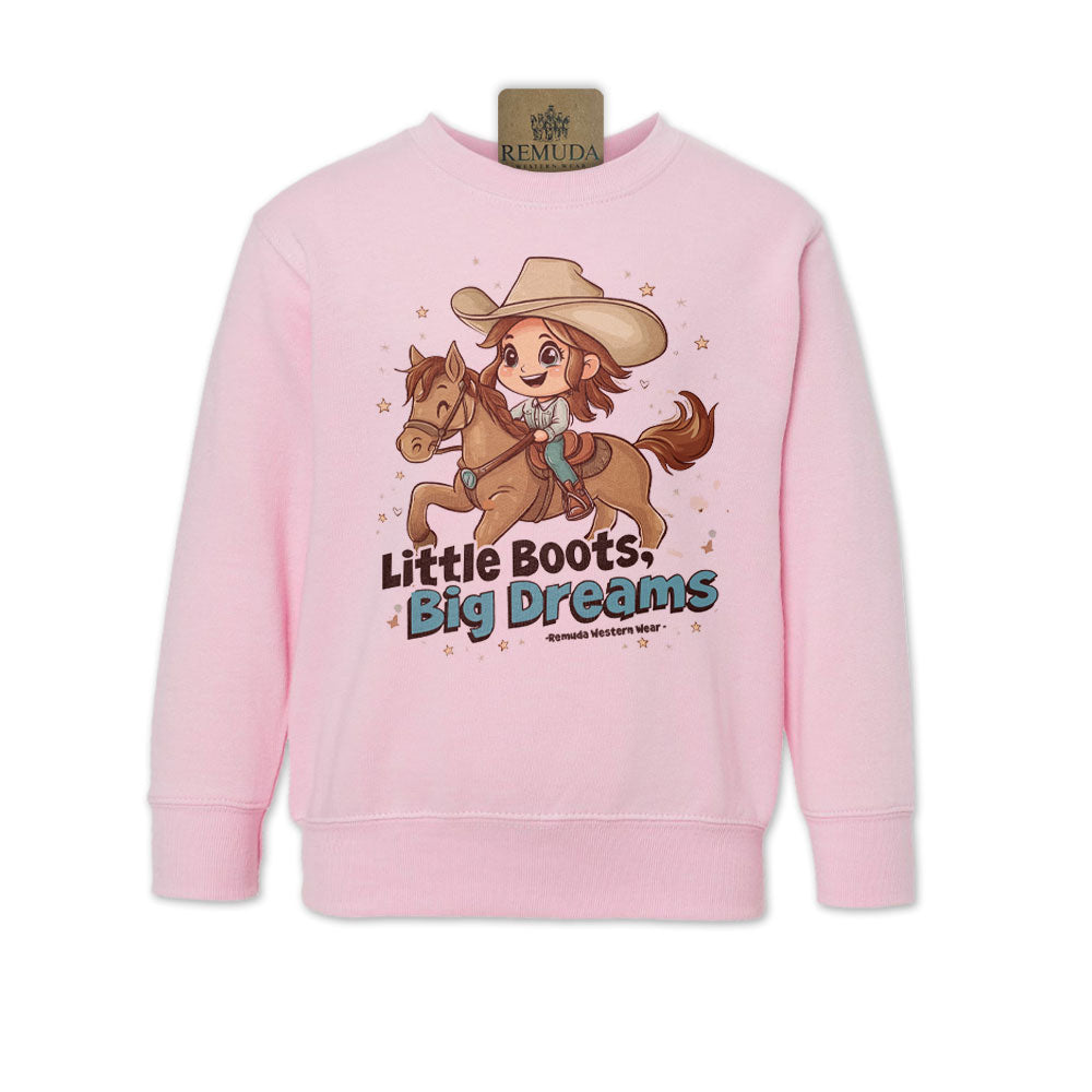 Little Boots, Big Dreams - Girls Western Toddler Sweatshirt