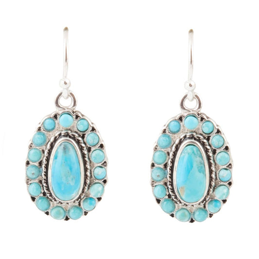 Little Sedona Blue Turquoise and Sterling Silver Drop Earrings