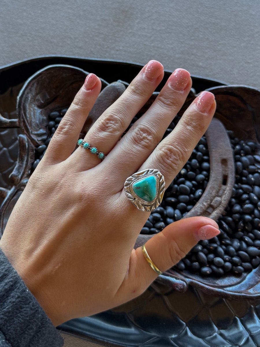 Living for the Night Adjustable Turquoise Ring