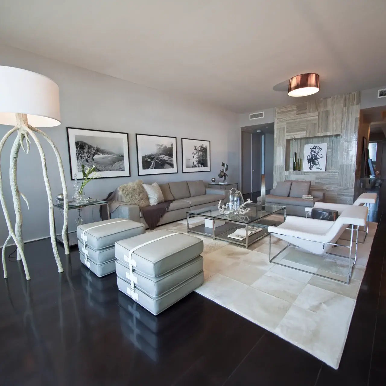 Rhodes White Cowhide Rug
