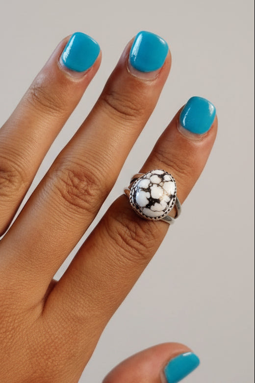 Loraine White Buffalo Ring