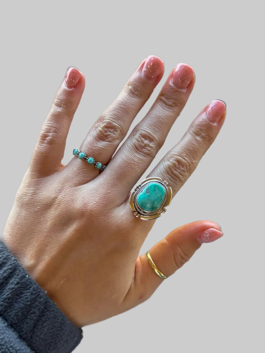 Love Bug Adjustable Turquoise Ring