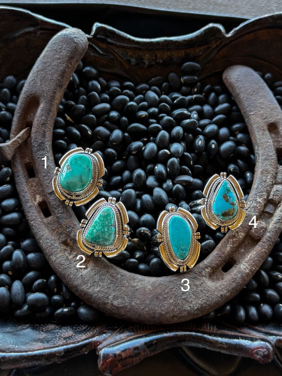 Love Bug Adjustable Turquoise Ring