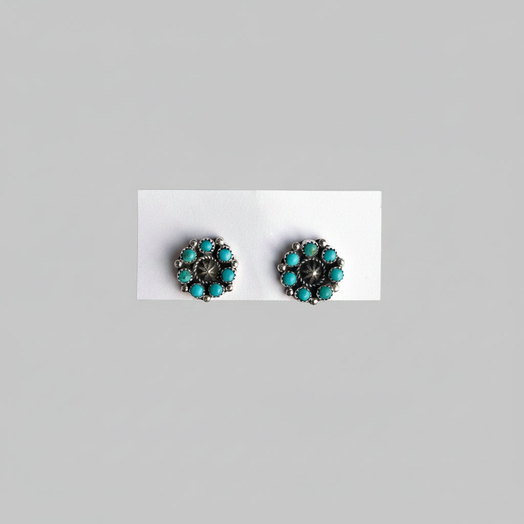 Lubbock Turquoise Cluster Earrings