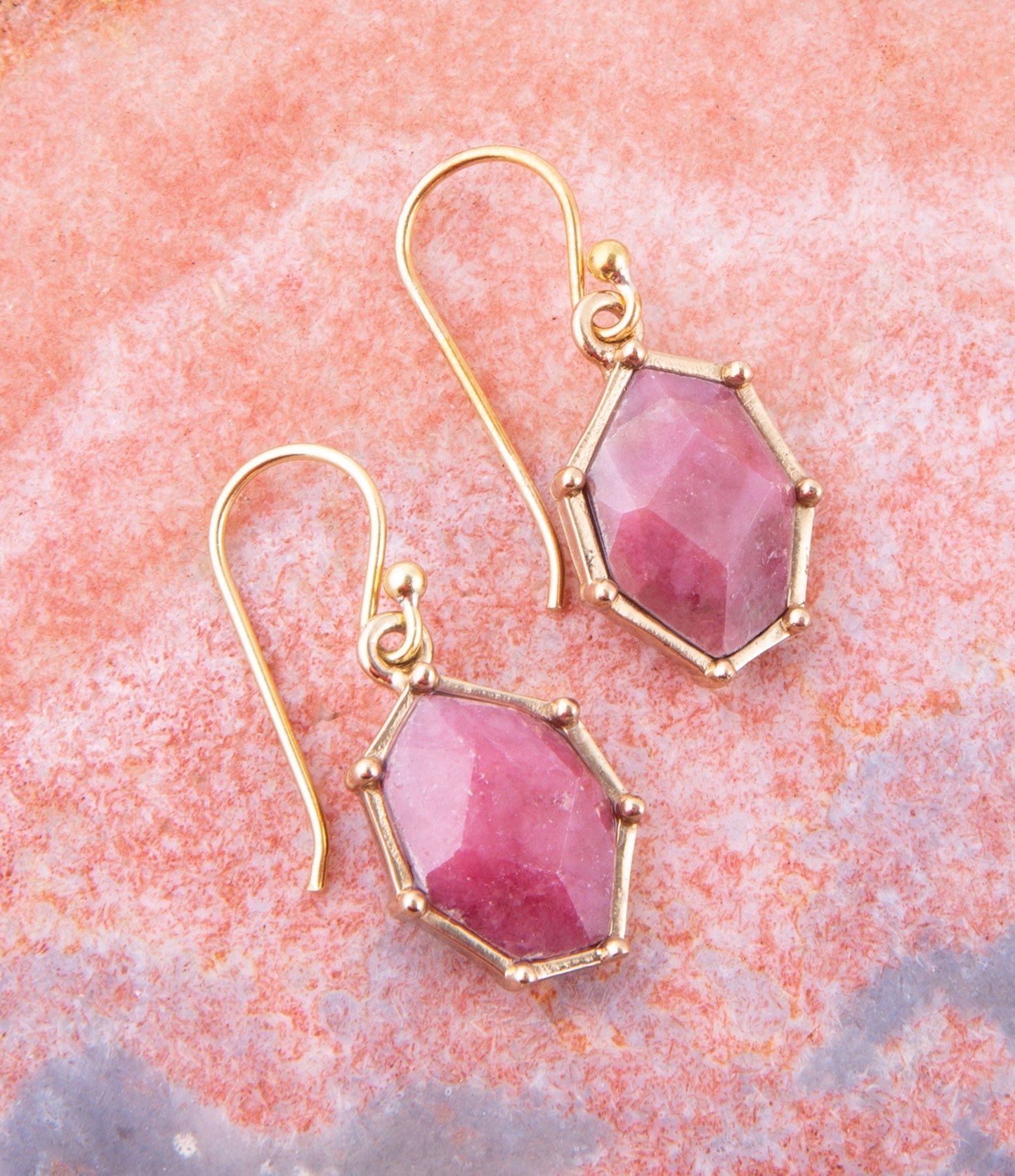 Lucky 7's Earrings - Rhodonite