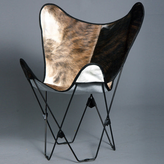 Made In Usa Genuine Leather Butterfly Folding Chair Modern Sling Seat