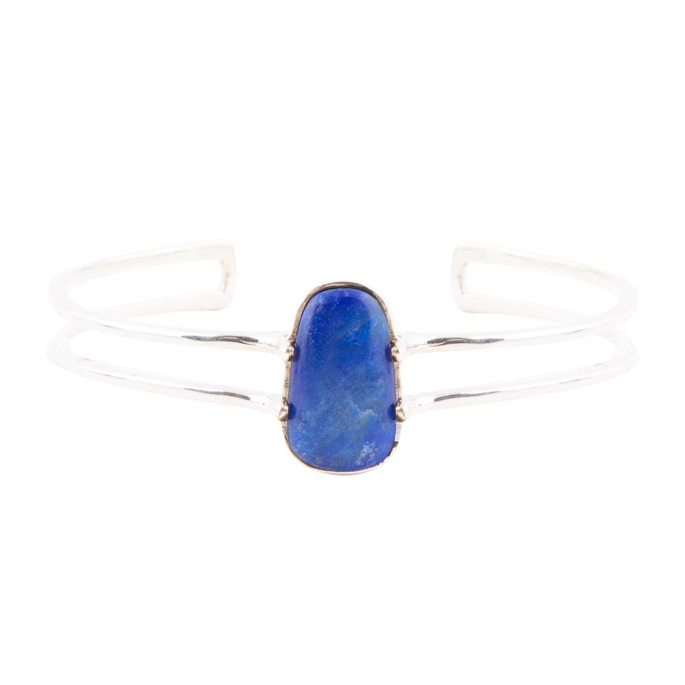 Madeleine Blue Lapis and Sterling Silver Cuff Bracelet