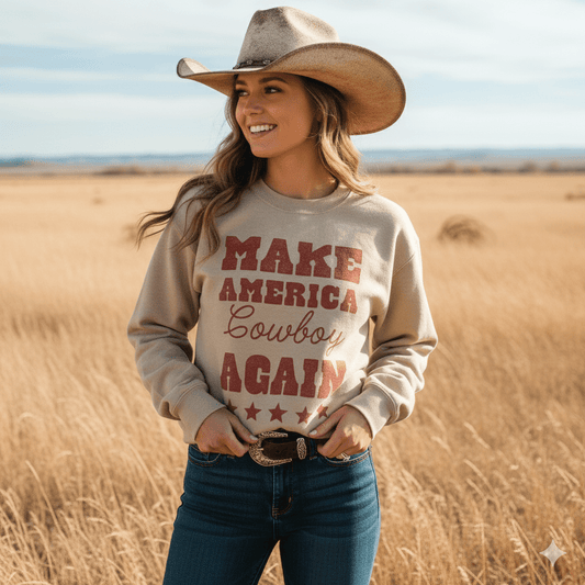 Make America Cowboy Again Stars Graphic Sweatshirt