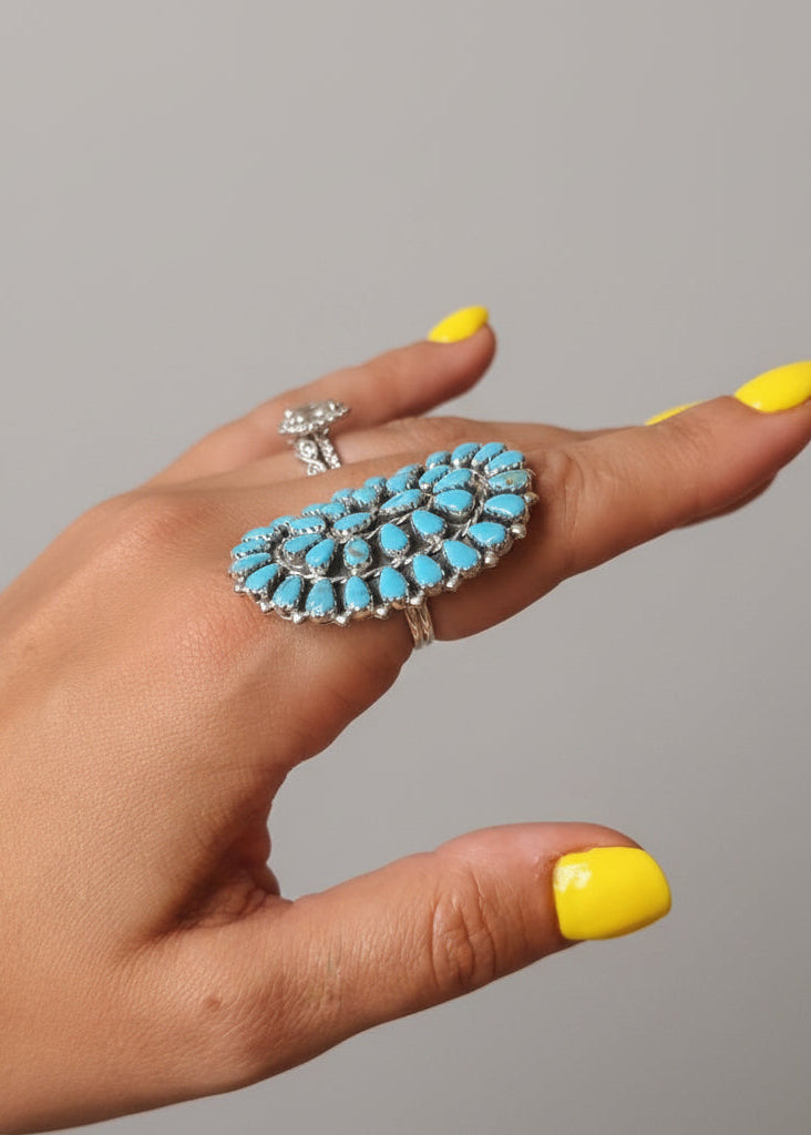 Meadow Turquoise Cluster Ring