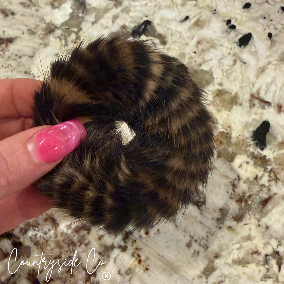 Mink Fur Scrunchy