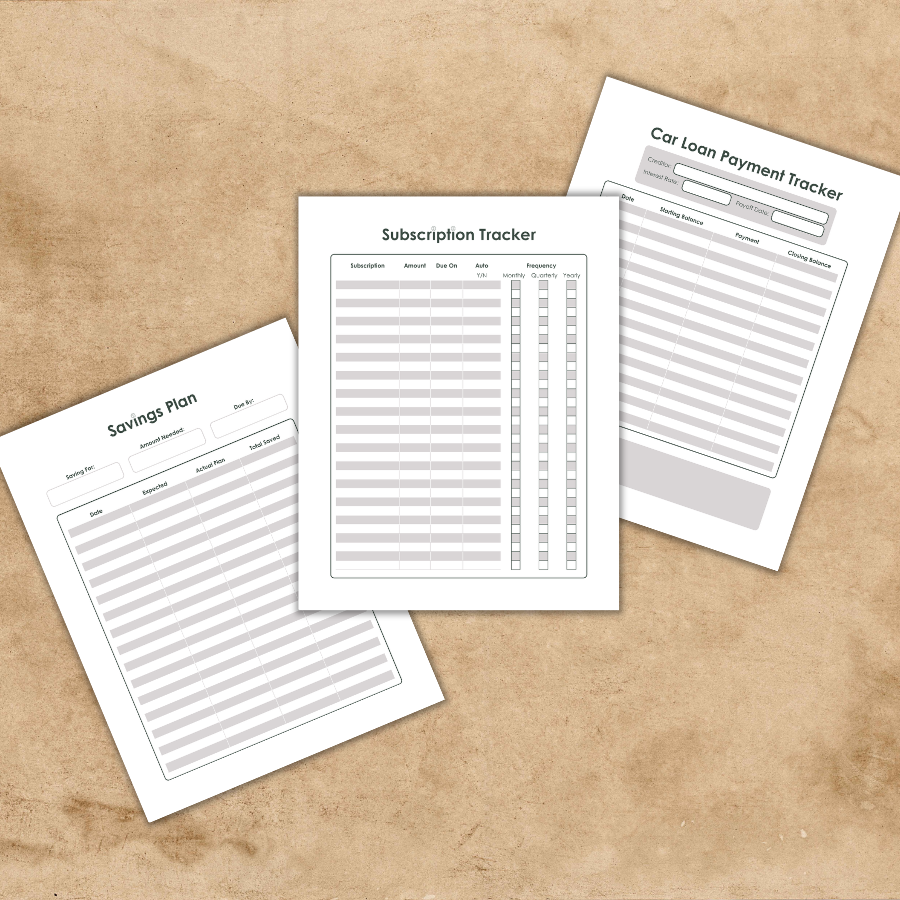 Financial Planner Digital Downloads