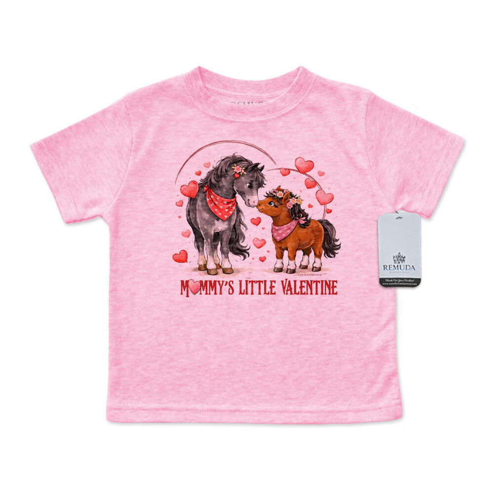 Mommy's Little Valentine Cowgirl - Infant Kids Girls Western Tee T-Shirt