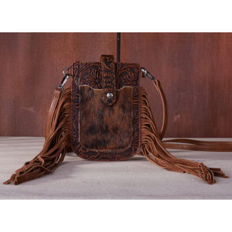 Montana West Hair-on Cowhide Fringe Phone Crossbody