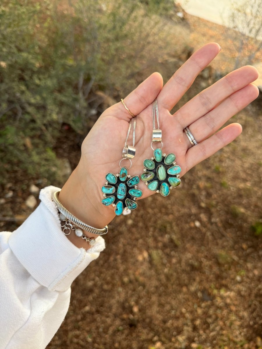 Monterey Turquoise Cluster Pendant/Necklace
