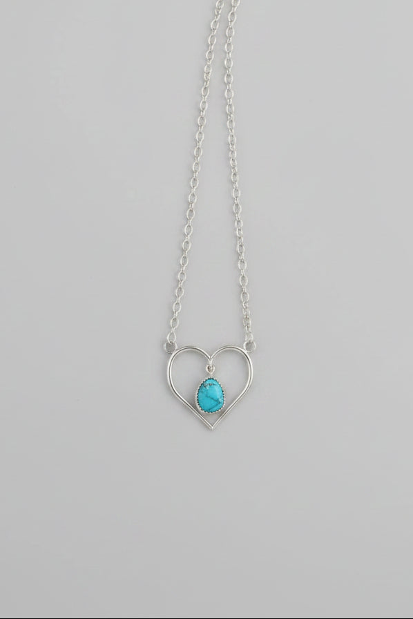Munford Turquoise Heart Necklace
