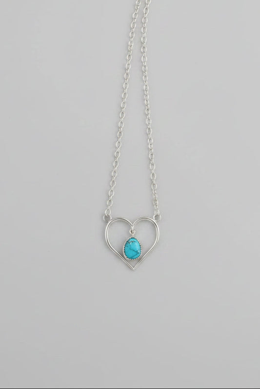 Munford Turquoise Heart Necklace