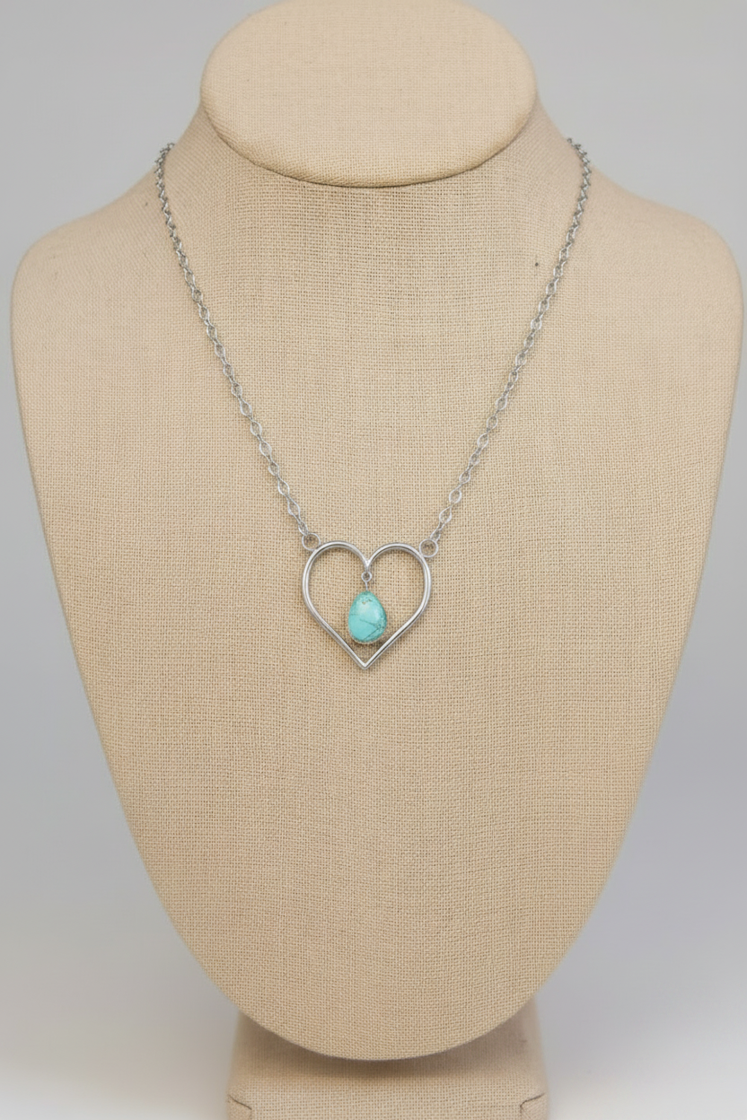 Munford Turquoise Heart Necklace