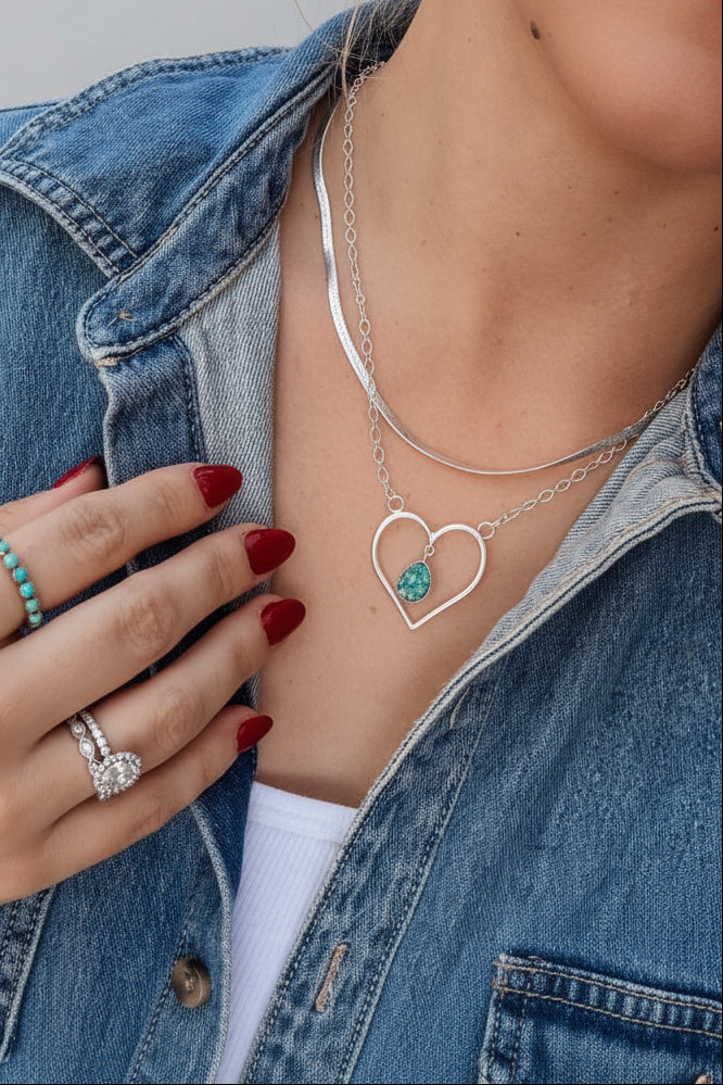 Munford Turquoise Heart Necklace