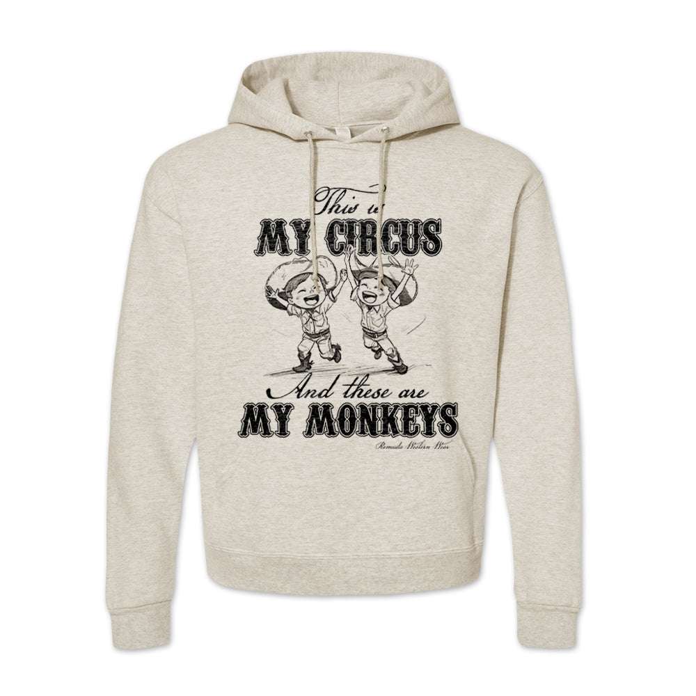 My Circus My Monkeys - Adult Unisex Western Pullover Hoodie