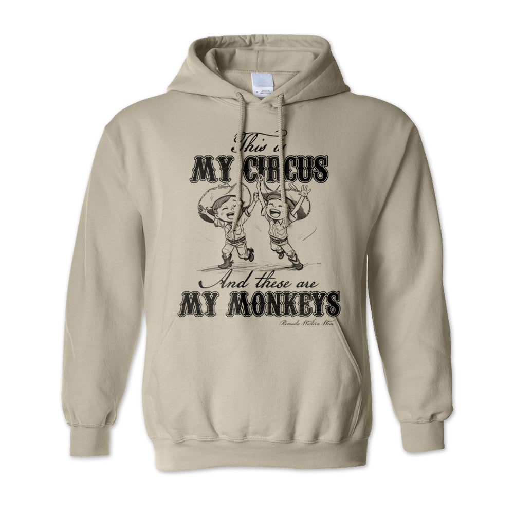 My Circus My Monkeys - Adult Unisex Western Pullover Hoodie