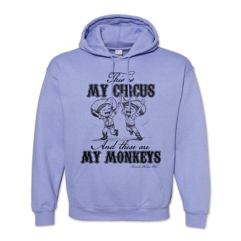 My Circus My Monkeys - Adult Unisex Western Pullover Hoodie