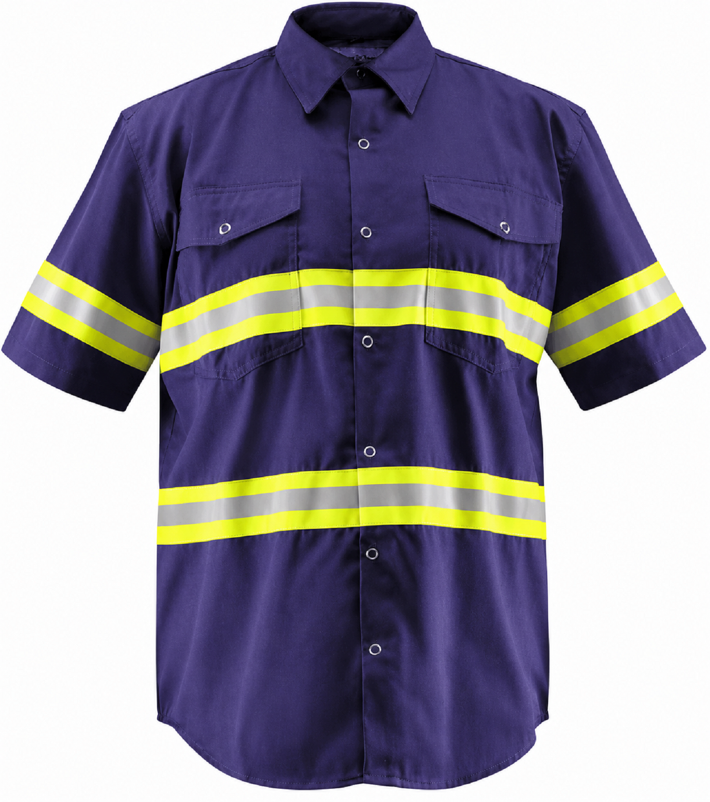 Premium High Visibility Hi Vis Reflective Safety Work Shirts - Half Sleeve