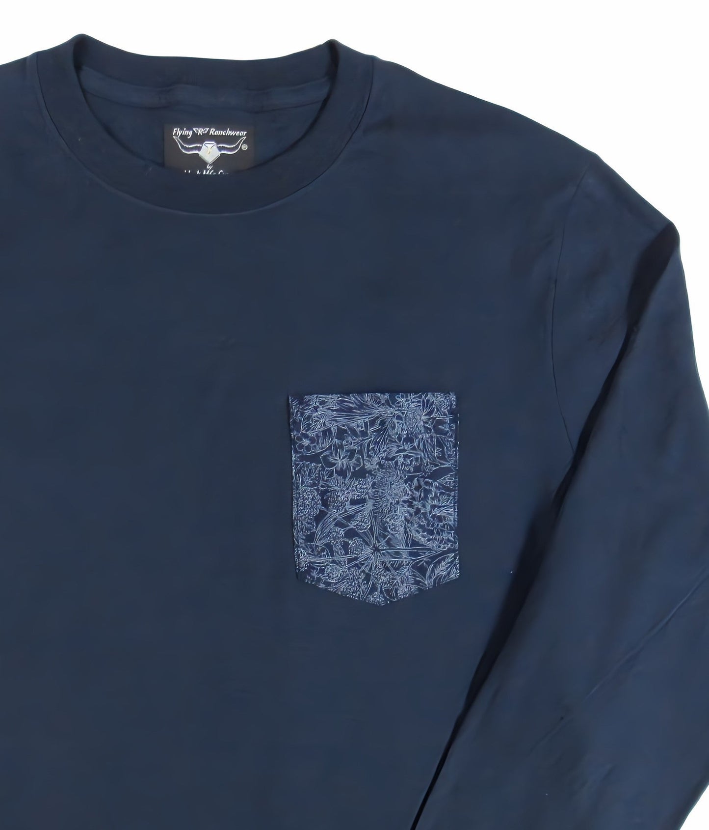 Flying R Ranchwear - Novelty Print - Long Sleeve - Pocket T-shirt - Made in USA